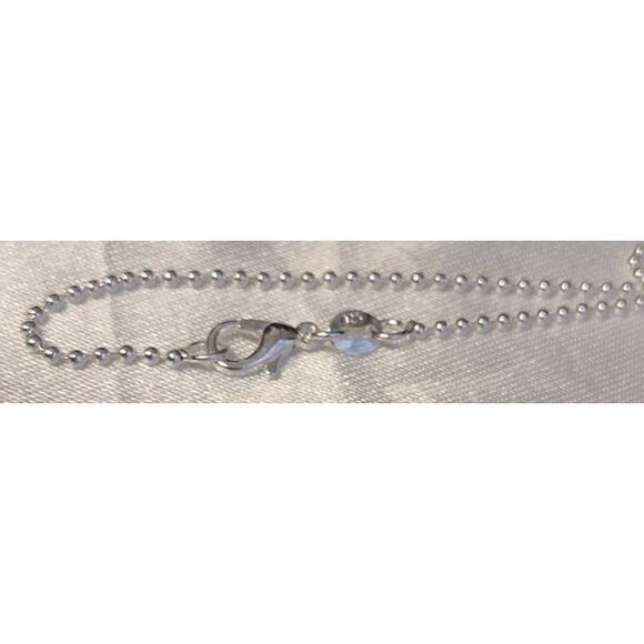 Sterling Silver 925 Plated 24 Inch Ball Chain Necklace New Thin 1/16th" Lobster - Picture 3 of 3